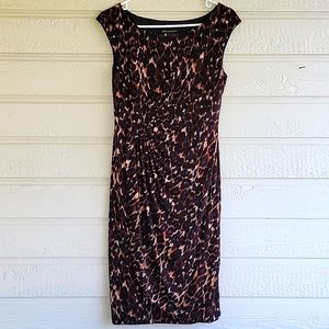 Connected Stretch Sheath Dress size 6 Anymal print